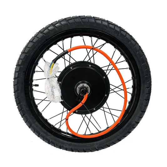 19*1.85 Black 3T/3.5T/4T/5T QS 205 V3 150-155mm Dropout 5000W Motorwhweel With Single Freewheel And Street Tire Or Off-road Tire NBPower