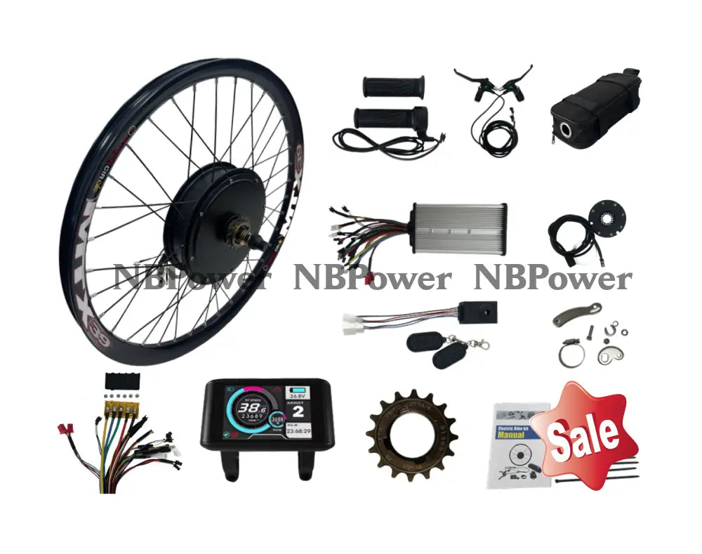 135mm dropout 3000W Motorwheel with single freewheel  ; MTX rim with Rear 3000W Ebike kit with 80A dual mode controller ,UKC1 color display ,alarm lock ebike parts NBPower