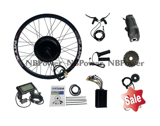 135mm dropout 72V 2000W motorwheel kit 26inch/ 27.5inch/ 29inch MTX rim disc brake with 45A dual mode controller SW900