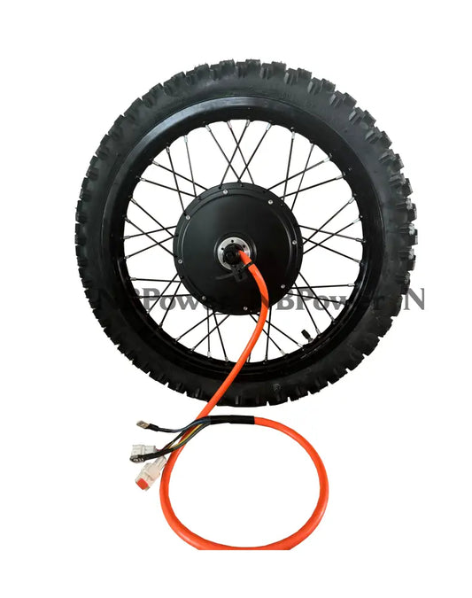 19*1.85 Black 3.5T /5T QS 205 V3 150mm dropout QS 5000W motorwhweel with single freewheel and street tire ; QS 205