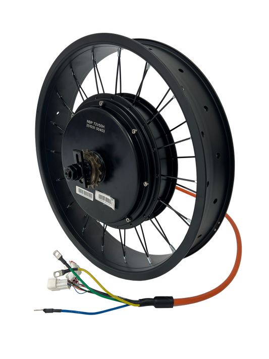 Llanta MTX QS 205 Motor de 3000 W; 150 mm de caída Rueda de motor QS de 3000 W y 72 V con piñón libre simple