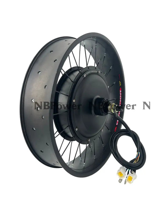 20*4.0 80/100mm width Double rim with rear 170mm dropout 72V 5000W Fat motorwheel with spokes 20inch 100mm width Fat rim