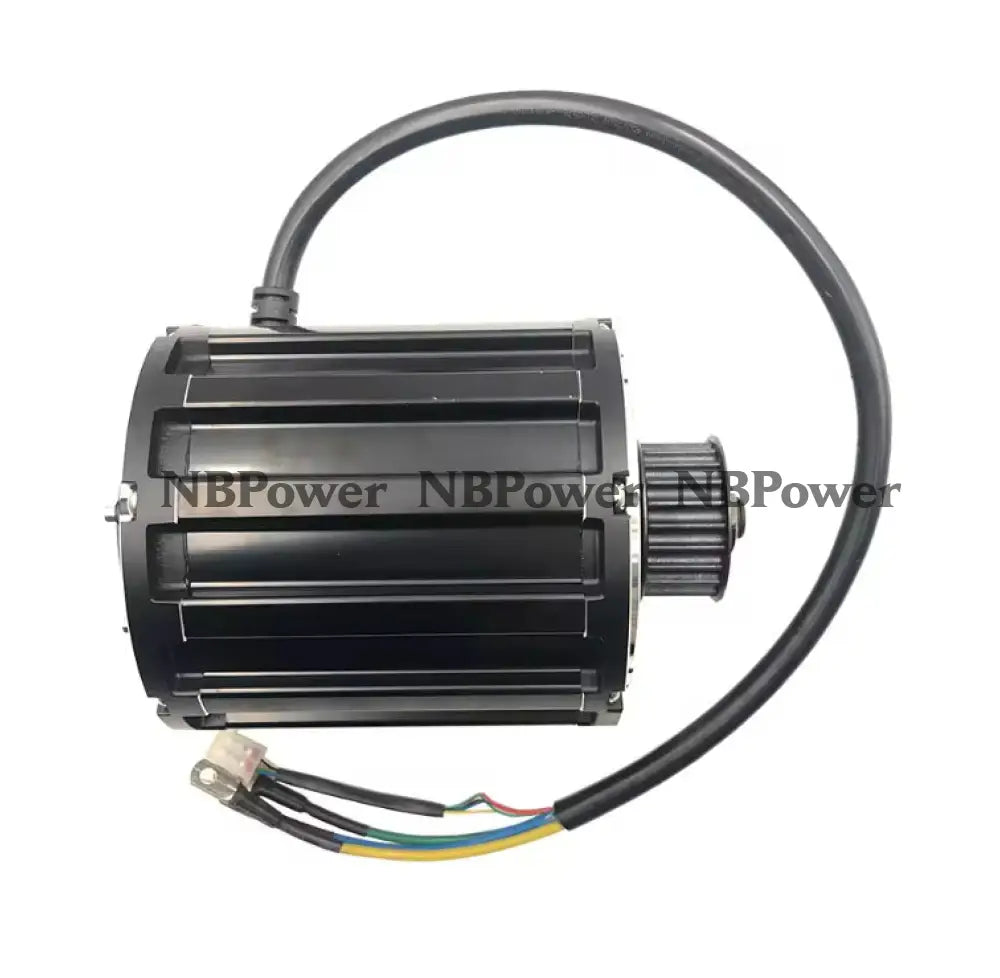 2000W 70H QS120 4600RPM PMSM Mid Drive Motor with Belt 428 Sprocket for Electric Mopeds Motorcycle ATV Belt Version
