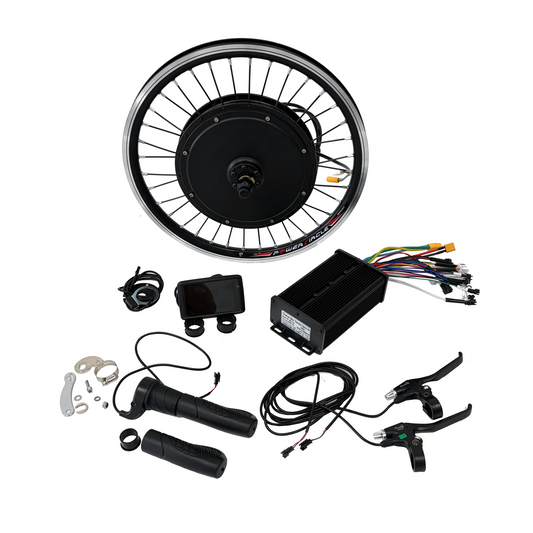 NBPower 20inch/24inch/26inch/27.5inch/29inch 135mm Front Dropout 2000W V-brake Motorwheel With 45A Dual Mode Controller,UKC1/UKC1+ Color Display,Half Twist Throttle Convention Kit For E-bike NBPower