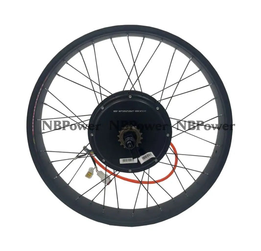 26*4.0 80mm width double rim with QS 3T /3.5T/4T/5T 170mm dropout 5000W Fat motorwheel with single freewheel 3.5T