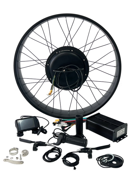 20*4.0 /24*4.0/26*4.0 Front 135mm Dropout 48-72V 2000W Fat Motorwheel,48-72V 45A dual mode sine wave controller; UKC1 color Display EBike Hub Motor Electric Bicycle Conversion Kit NBPower
