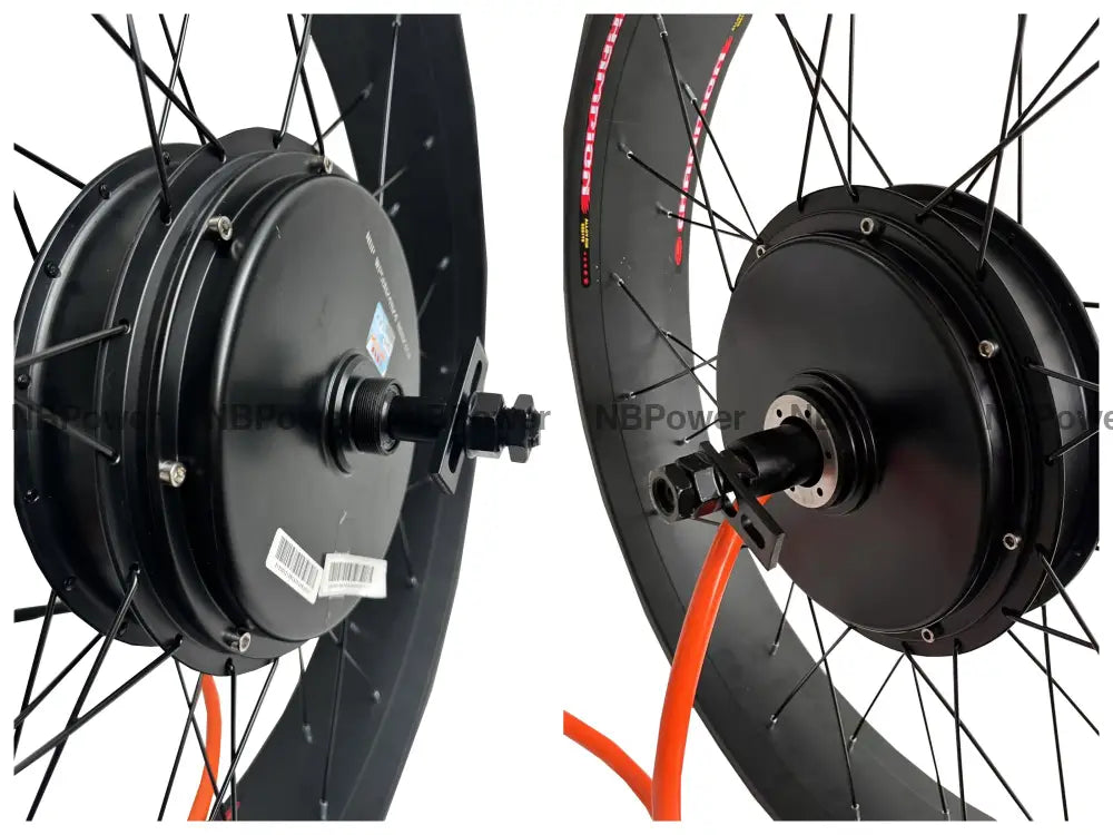 26x4.0 QS205 50H 190mm 72V 5000w Fat Bike Brushless Hub Motor Wheel for Electric Bicycle Fat Ebike 60-100kph