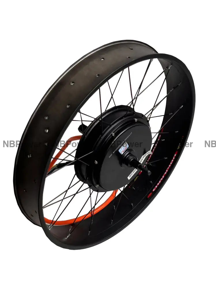 26x4.0 QS205 50H 190mm 72V 5000w Fat Bike Brushless Hub Motor Wheel for Electric Bicycle Fat Ebike 60-100kph