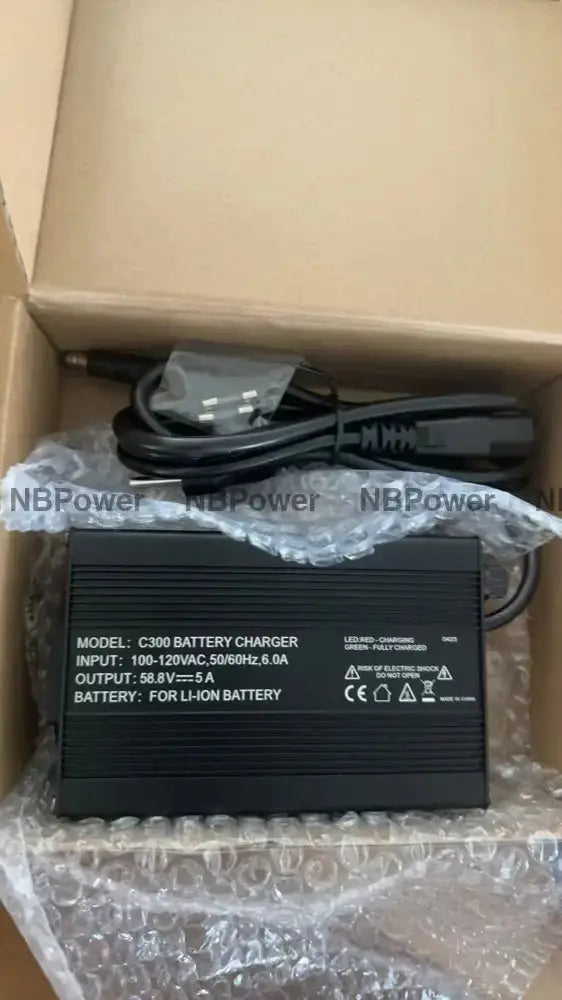 52V 25AH battery with 58.8V 5A Charger for 52V 1000W-2000W Ebike kit,52V Ebike motor battery