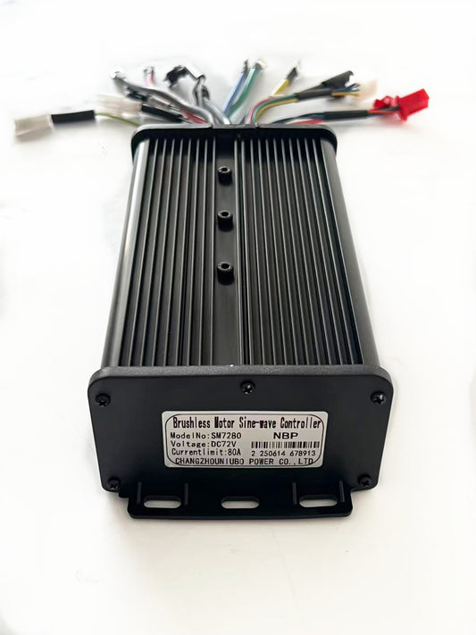 Dual Mode 60A / 80A Sine Wave Controller +UKC1 Color Display +Full Twist Throttle +Brake lever +PAS +Alarm lock Waterproof System ,For 2000W-3000W Ebike Hub Motor Kit