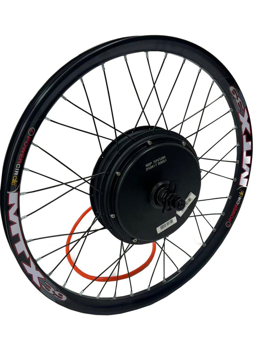 20inch/24inch/26inch/27.5inch/29inch/700C QS 205 150mm Dropout MTX Rim Motorwheel 72V 3000W Motorwheel With Single-Speed Freewheel NBPower