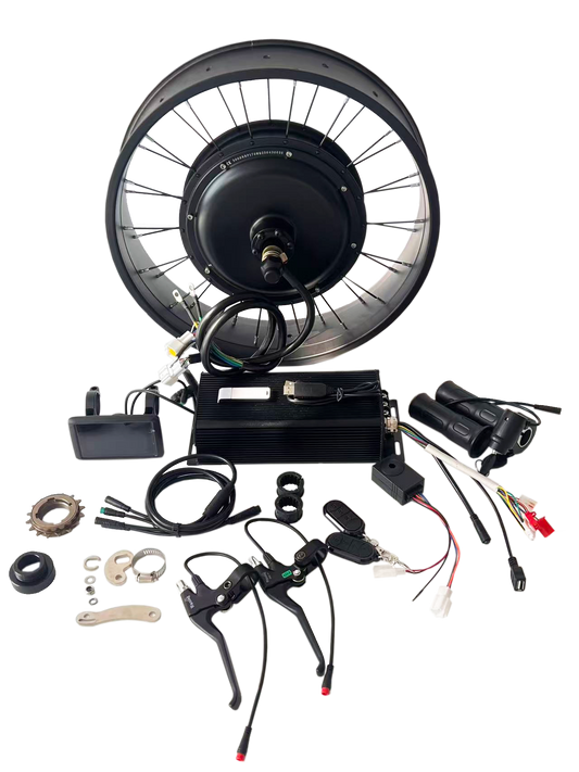 20"26'' 5000W Rear 170-175mm Fat Rim Motorwheel Kit with 100A sabvoton Controller & UKC1