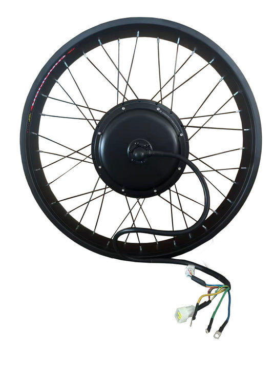 USA Warehouse:26*4.0 80mm Width Rim With Rear 170-175mm Dropout 5000W Fat MotorWheel With Single Freewheel , 100A Sabvoton Programmable Controller;UKC1 Color Display ,Twist Throttle With Key ,All Waterproof System NBPower