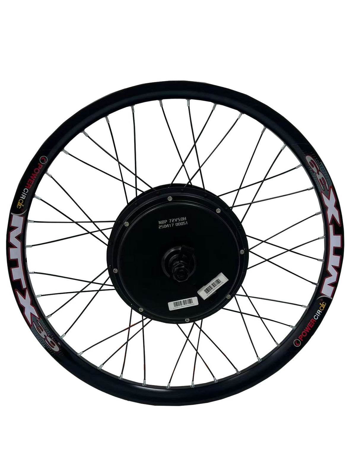 20inch/24inch/26inch/27.5inch/29inch/700C QS 205 150mm Dropout MTX Rim Motorwheel 72V 3000W Motorwheel With Single-Speed Freewheel NBPower