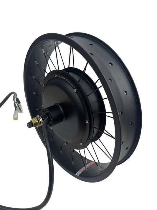 20*4.0/24*4.0/26*4.0 100mm Rim Width with Rear 190mm Dropout 3000W Fat Motorwheel with 7 speed freewheel , 80A Sabvoton Programmable Controller;UKC1 color Display all kit NBPower