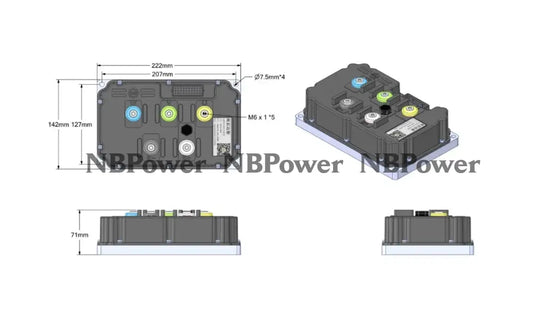 Fardriver 8000W 72V-96V Hall or Encoder Motor Controller ND72850 Bulit-IN-Bluetooth For Electric Scooter Motorcycle