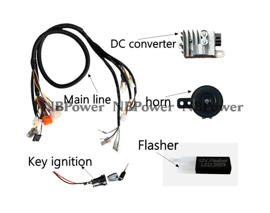 Fardriver Vehicle Wiring Harness Plug and play for Fardriver Hall Encoder Controller Electric Bike Controller and