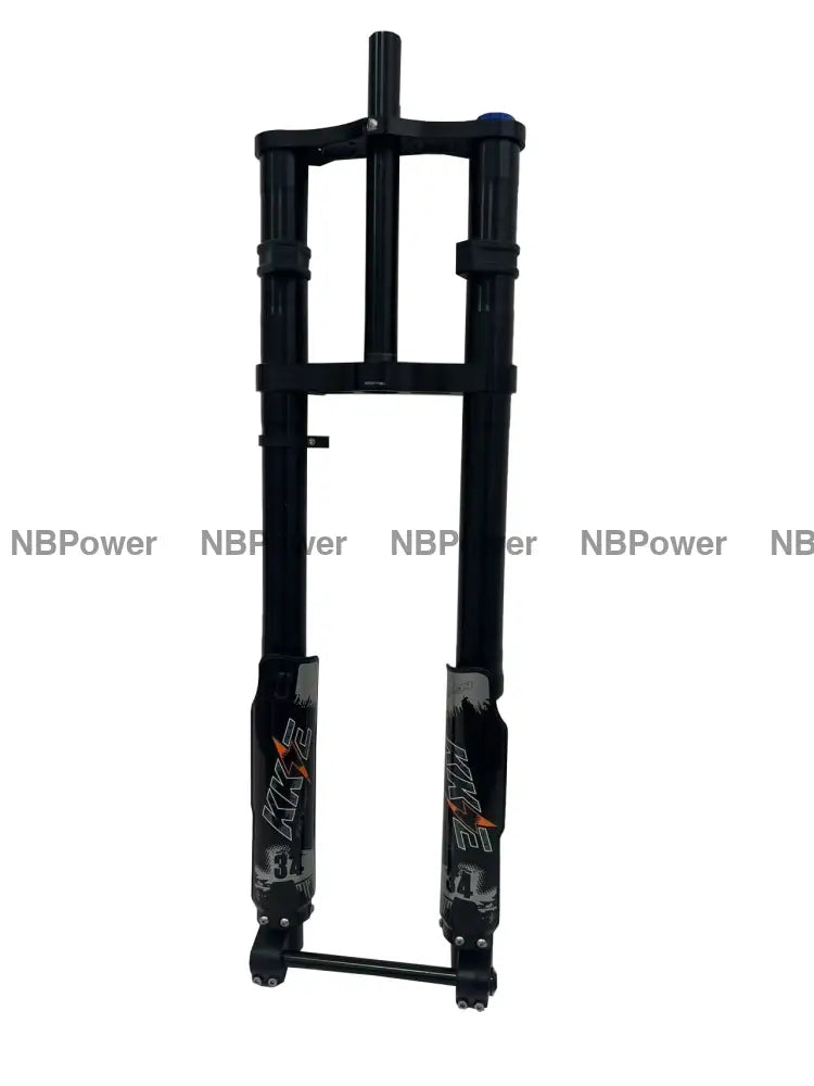 KKE 750MM Double Shoulder Inverted Front Fork 26/27.5 Inch for Snowy Fat Bike Straight Tube Oil Spring Suspension Disc