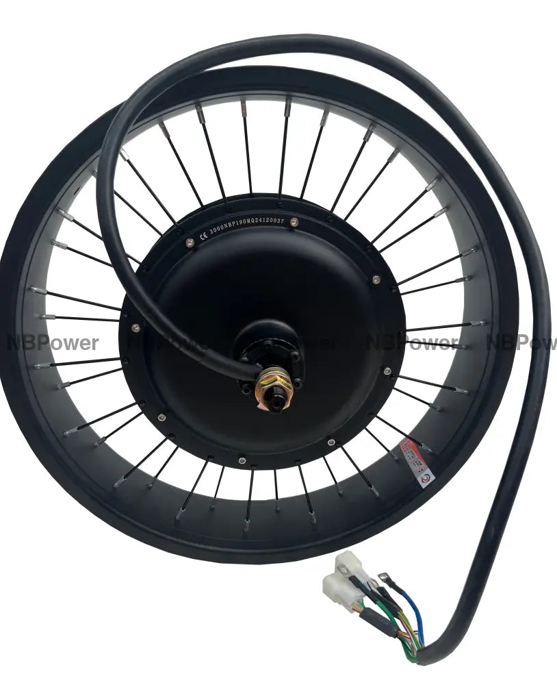 NBpower 20X4.0 190mm Dropout 72V 3000W Motor Wheel for Fat Bike Snow Bike