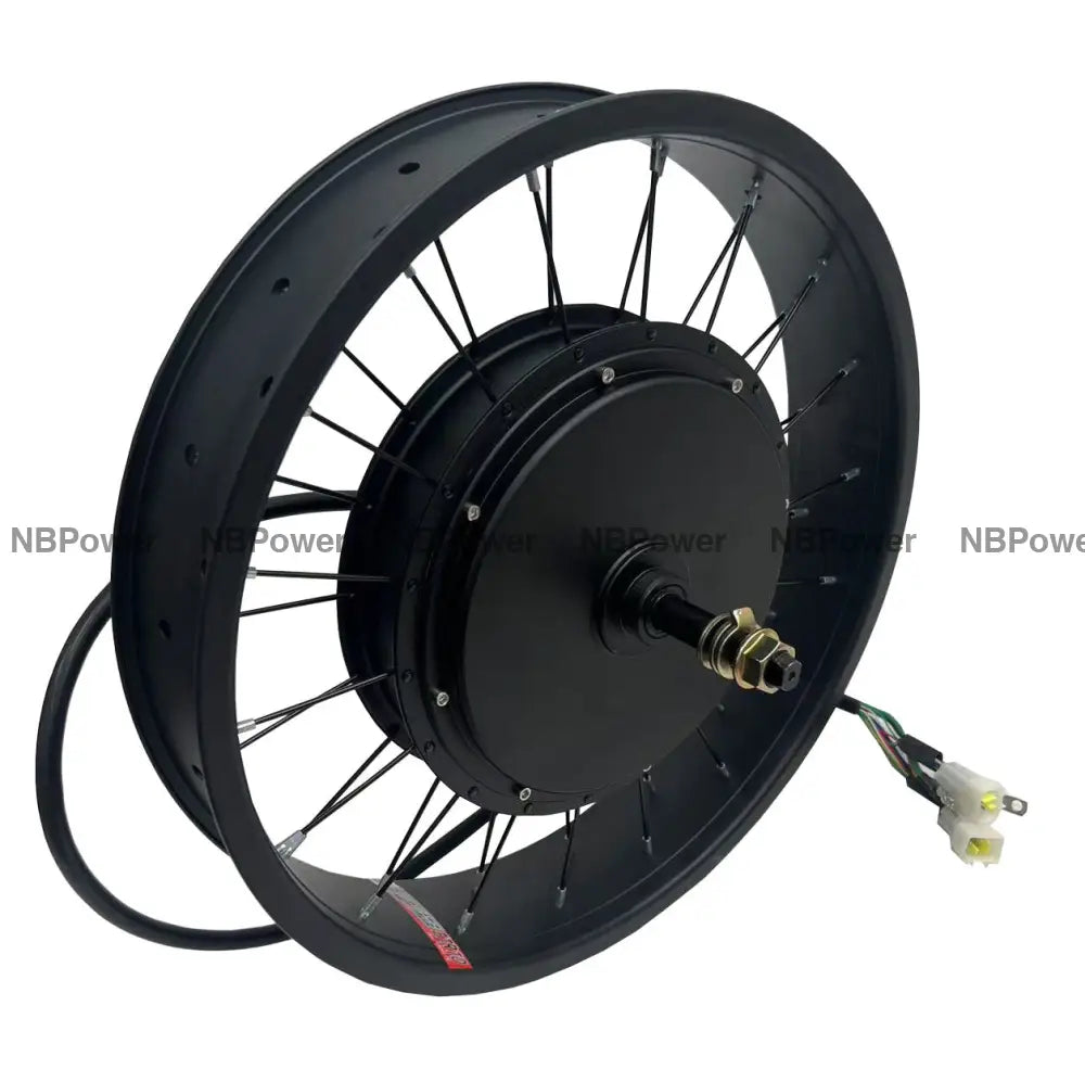 NBpower 20X4.0 190mm Dropout 72V 3000W Motor Wheel for Fat Bike Snow Bike