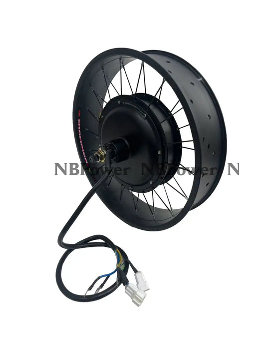 NBpower 20X4.0 190mm Dropout 72V 5000W Motor Wheel for Fat Bike Snow Bike