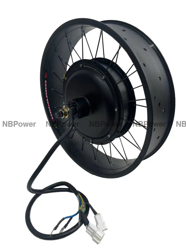 NBpower 20X4.0 190mm Dropout 72V 5000W Motor Wheel for Fat Bike Snow Bike