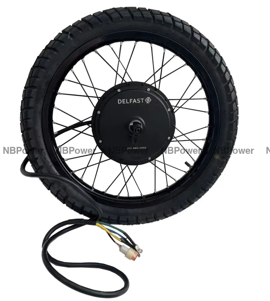 Promotion Price! 19*1.6 DELFAST QS205 5000W 3.5T 150mm Dropout Hub Motor Wheel Motorcycle Wheel with 80/100-19 Street