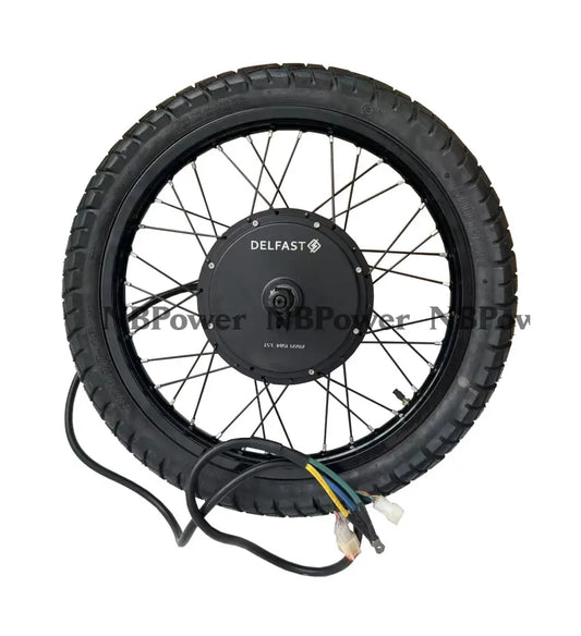 Promotion Price! 19*1.6 DELFAST QS205 5000W 3.5T 150mm Dropout Hub Motor Wheel Motorcycle Wheel with 80/100-19 Street