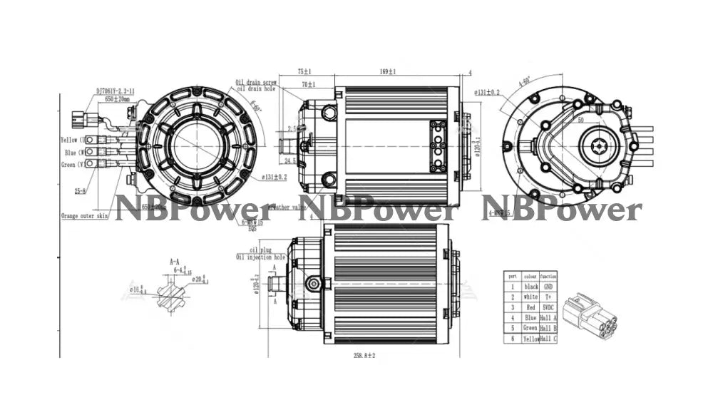 QS138 4000W 90H V3 PMSM Gear box 72V Electric Motorcycle DIY Mid drive Motor Motor