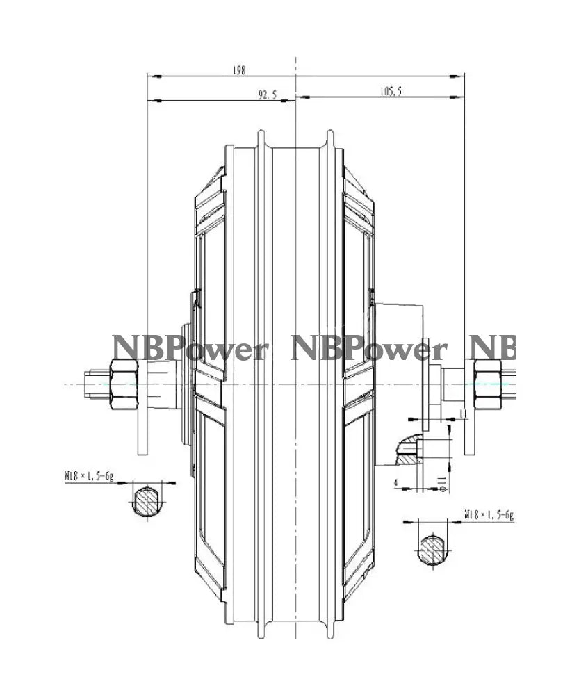 QS273 Hub Motor 8000W 273 V4 Moped Spoke Electric Motorcycle Hub Motor Motor