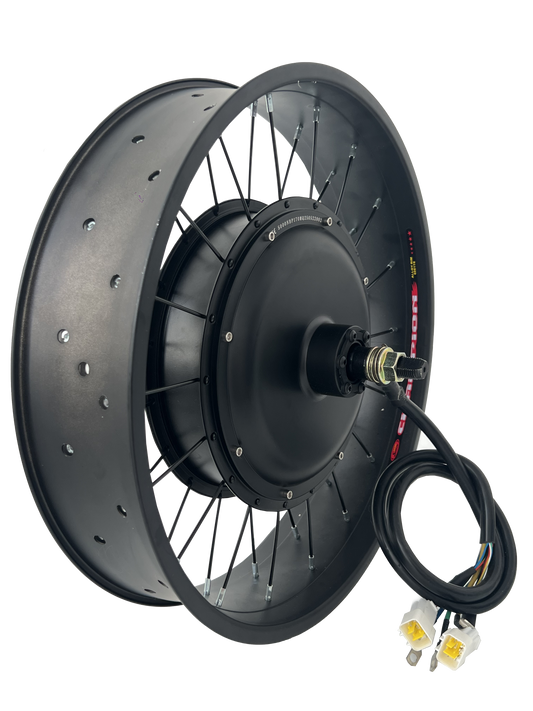 USA Stock:20" 5000W Rear 170-175mm Fat Tire Motorwheel Kit with 100A sabvoton Controller & UKC1