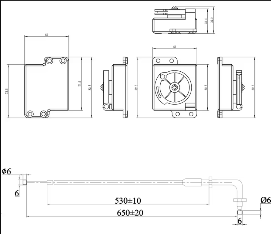 La tutaj Akcnd Ncy Gp Akcelilteniloj kun Kablolinio Unu Aro por Elektra Motorcikla Skotera Akcelilo