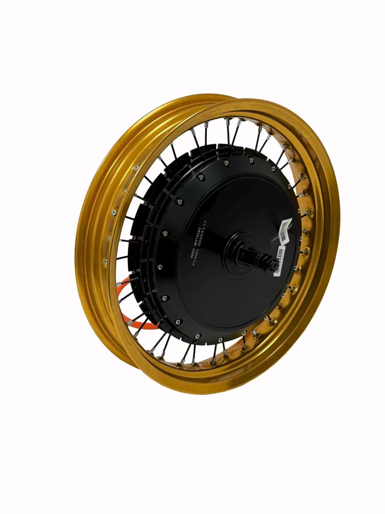 17*3.0 Different  Color Motorcycle Rim With Rear 150-155mm Dropout QS 273 8000W Motorwheel with Single Freewheel