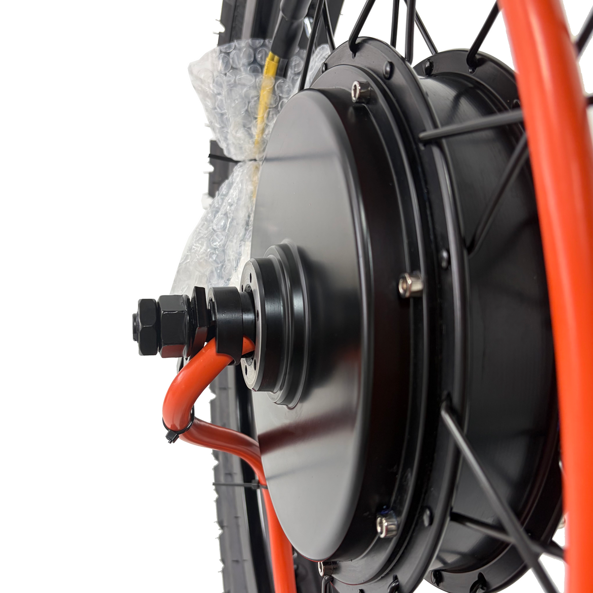 19*1.85 Black 3T/3.5T/4T/5T  QS 205 V3 150-155mm Dropout  5000W Motorwhweel With Single Freewheel And Street Tire Or Off-road Tire NBPower