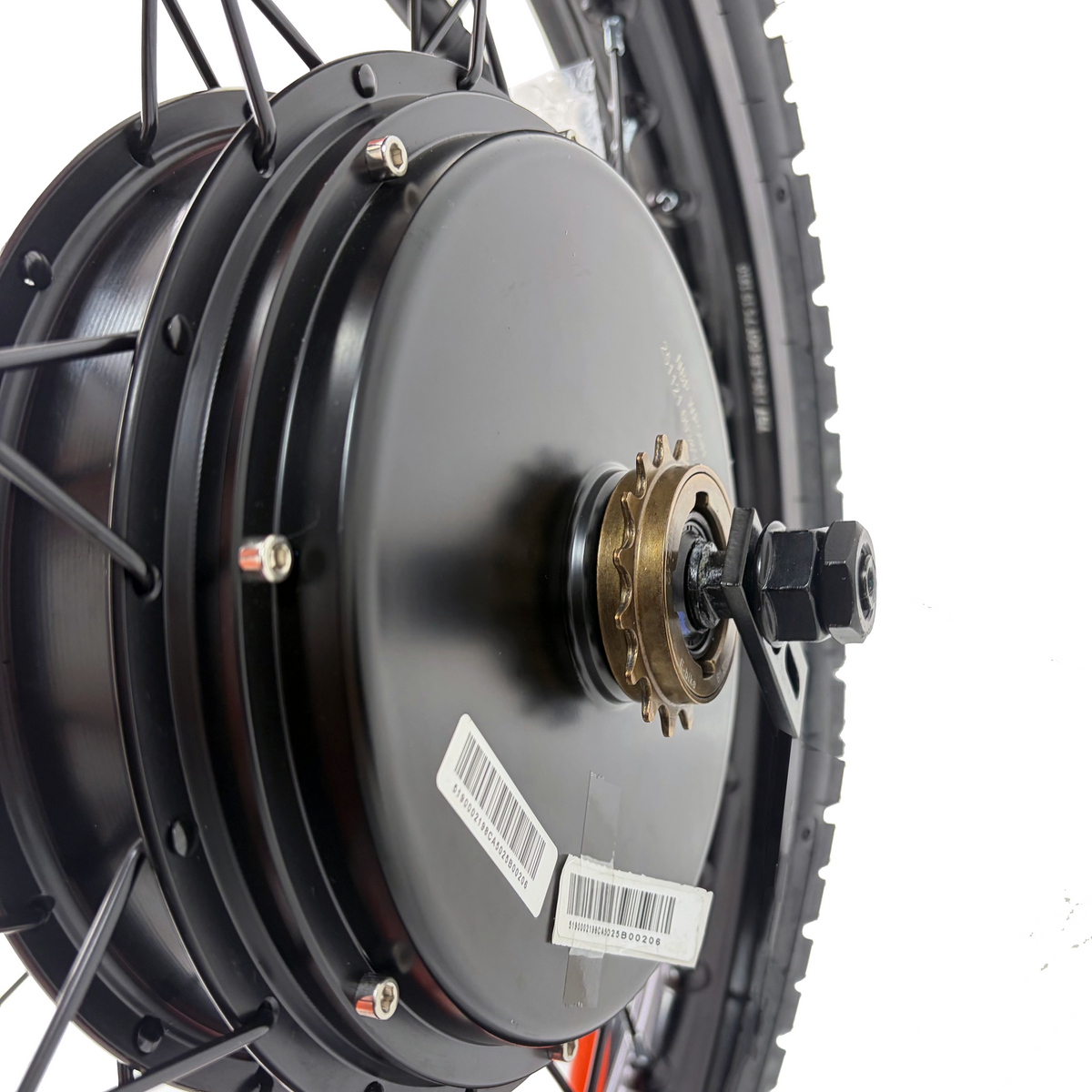 19*1.85 Black 3T/3.5T/4T/5T  QS 205 V3 150-155mm Dropout  5000W Motorwhweel With Single Freewheel And Street Tire Or Off-road Tire NBPower