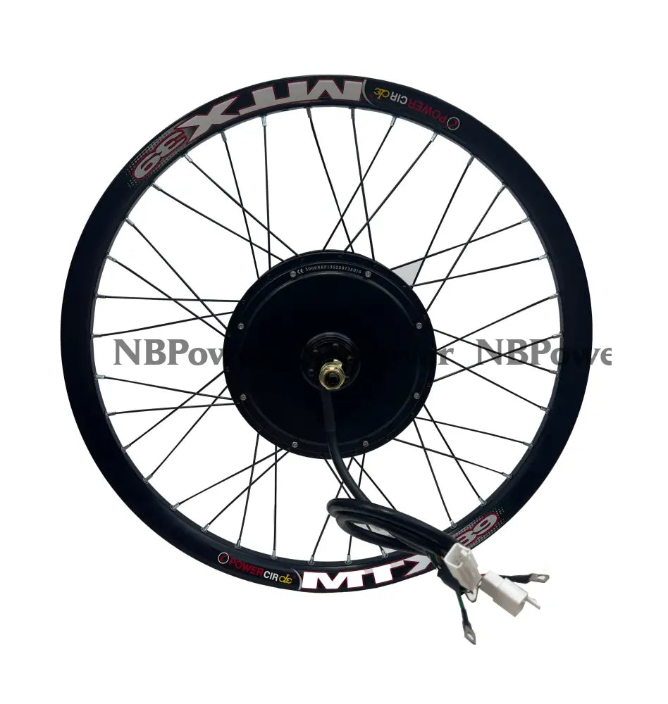 135mm dropout 3000W motorwheel with single freewheel,24inch/26inch/27.5inch/29inch MTX rim 3000W motorwheel with spokes