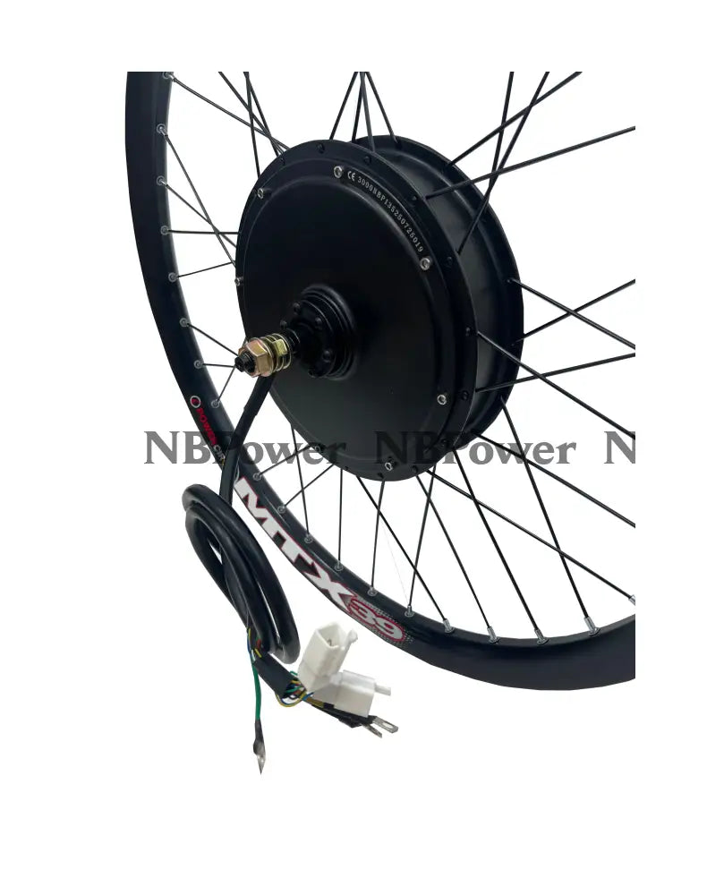 135mm dropout 3000W motorwheel with single freewheel,24inch/26inch/27.5inch/29inch MTX rim 3000W motorwheel with spokes