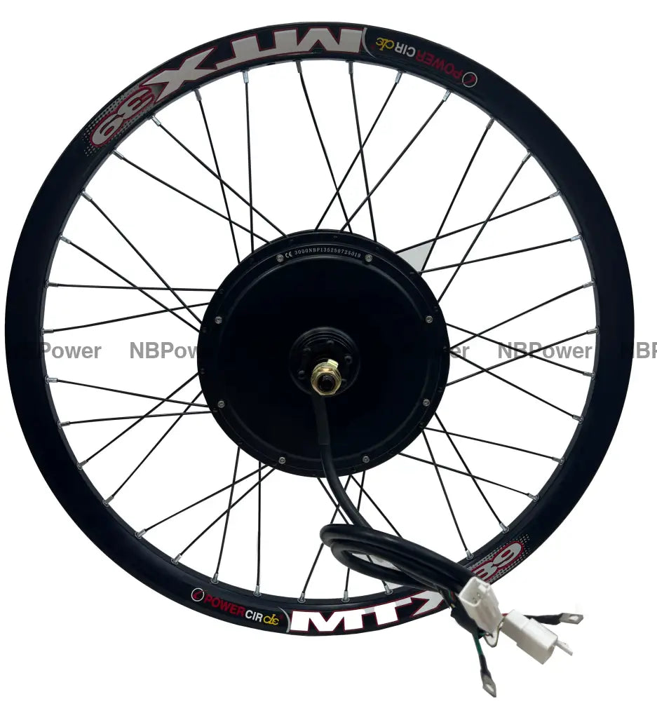 135mm dropout 3000W motorwheel with single freewheel,24inch/26inch/27.5inch/29inch MTX rim 3000W motorwheel with spokes