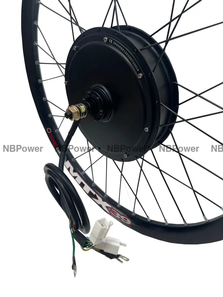 135mm dropout 3000W motorwheel with single freewheel,24inch/26inch/27.5inch/29inch MTX rim 3000W motorwheel with spokes