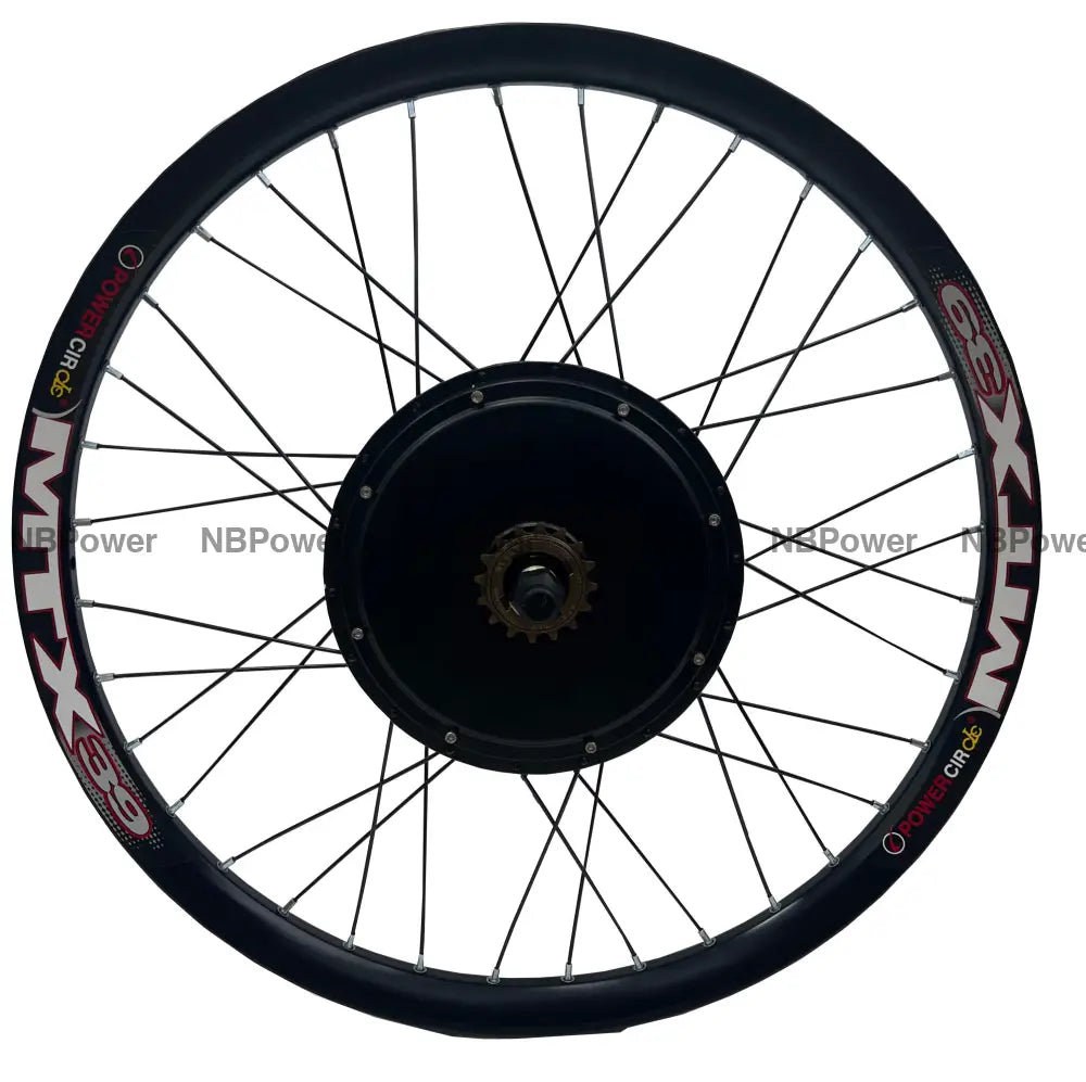 135mm dropout 3000W motorwheel with single freewheel,24inch/26inch/27.5inch/29inch MTX rim 3000W motorwheel with spokes