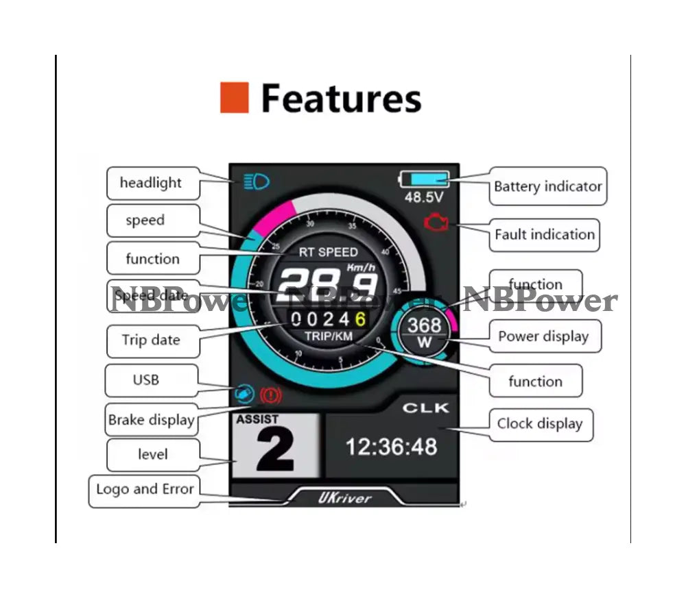 135mm dropout 3000W Motorwheel with single freewheel  ; MTX rim with Rear 3000W Ebike kit with 80A dual mode controller ,UKC1 color display ,alarm lock ebike parts NBPower