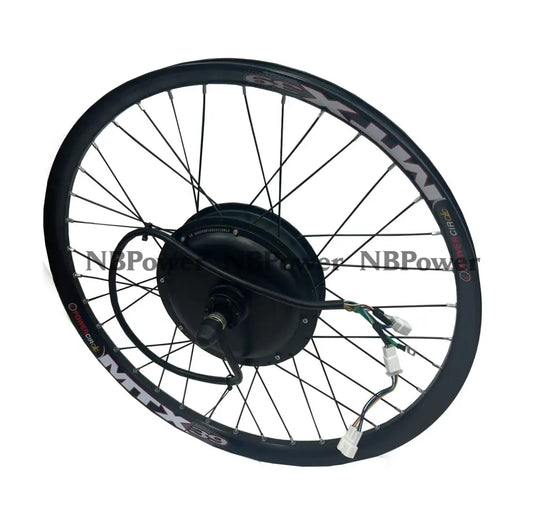 150mm dropout Rear 48-72V 3000W motorwheel with 7 speed freewheel,Bicycle MTX rim 3000W motorwheel with spokes
