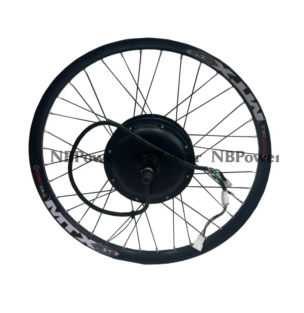 150mm dropout Rear 48-72V 3000W motorwheel with 7 speed freewheel,Bicycle MTX rim 3000W motorwheel with spokes