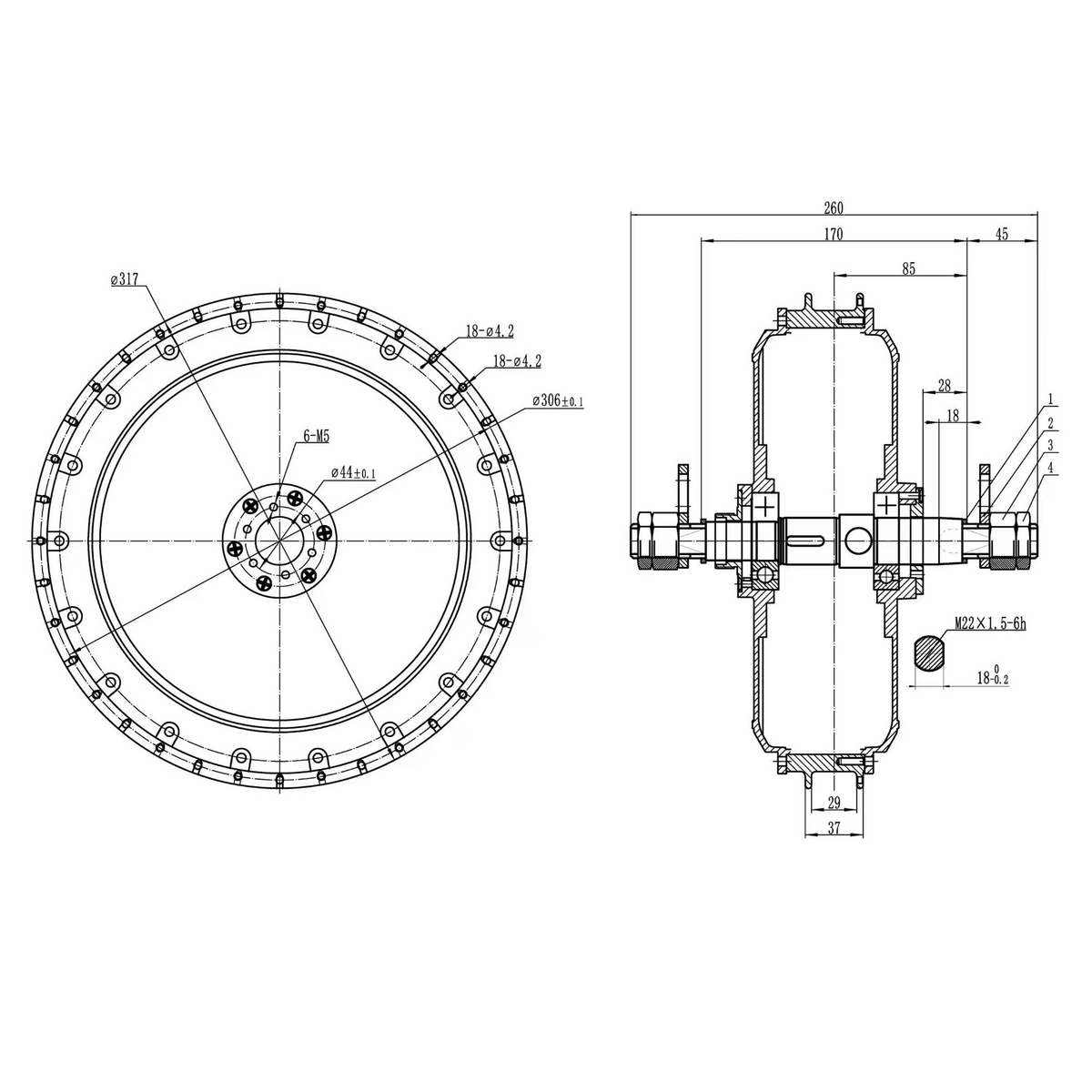17*3.0/18*3.0/19*3.0/21*3.0 QS273 170-175mm Dropout  Fat Rim  4T  8000W Motorwheel NBPower