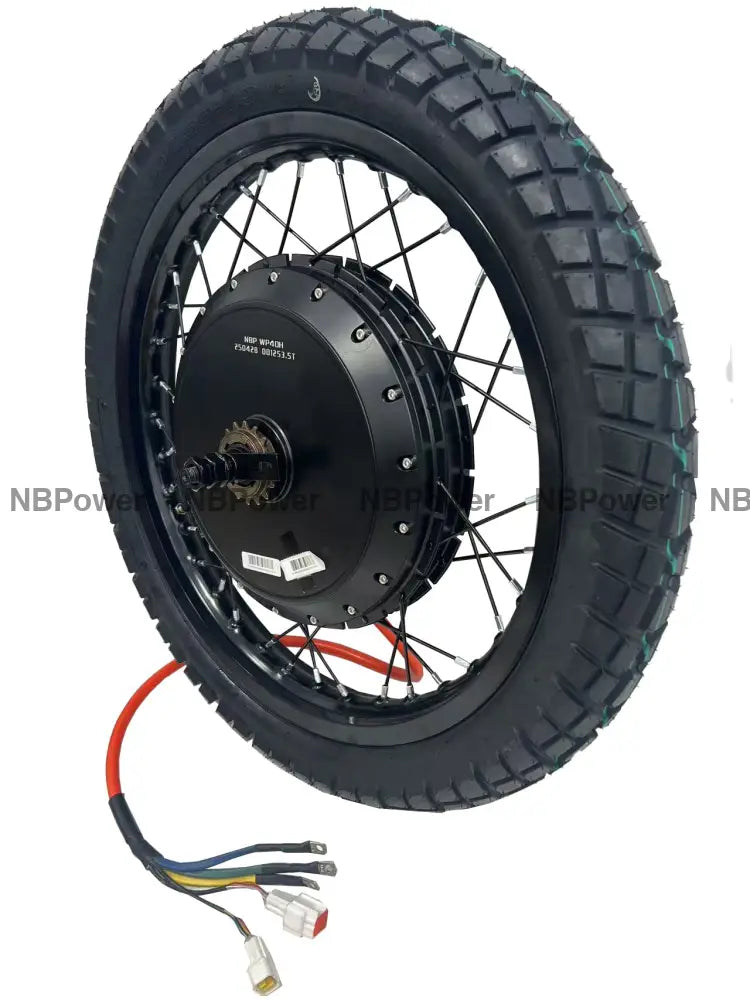19*1.85 Black 3.5T/5T high speed QS 273 V3 150mm dropout QS 8000W motorwhweel with single freewheel and tire