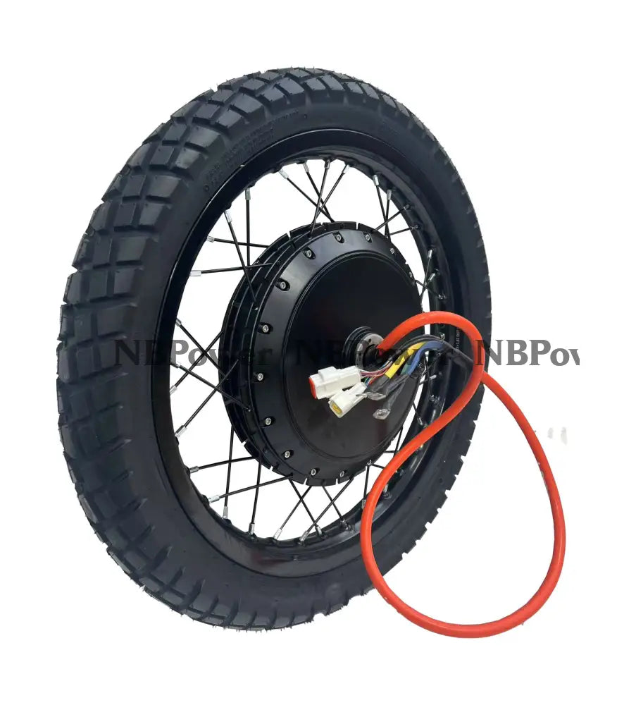 19*1.85 Black 3.5T/5T high speed QS 273 V3 150mm dropout QS 8000W motorwhweel with single freewheel and tire