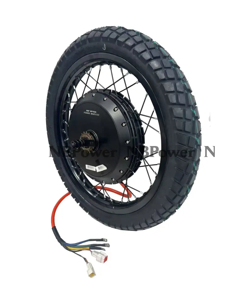 19*1.85 Black 3.5T/5T high speed QS 273 V3 150mm dropout QS 8000W motorwhweel with single freewheel and tire