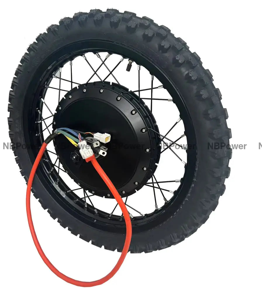 19*1.85 Black 3.5T/5T high speed QS 273 V3 150mm dropout QS 8000W motorwhweel with single freewheel and tire 3.5T