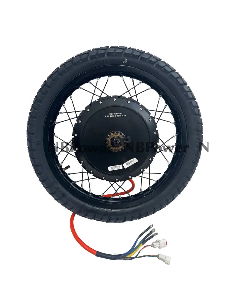 19*1.85 Black 3.5T/5T high speed QS 273 V3 150mm dropout QS 8000W motorwhweel with single freewheel and tire 3.5T