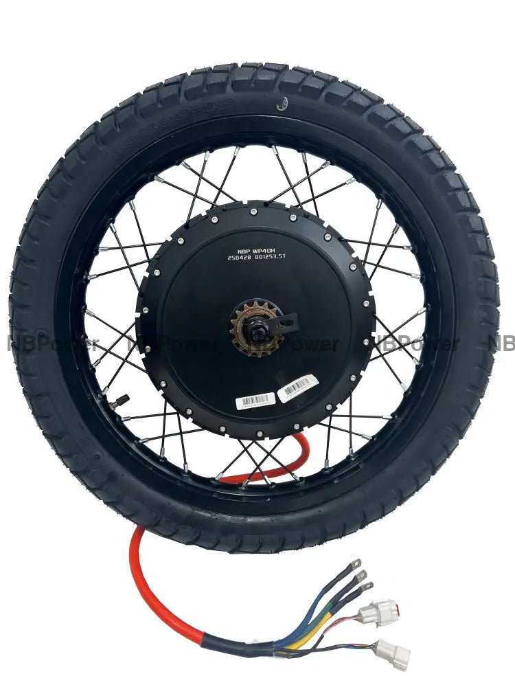19*1.85 Black 3.5T/5T high speed QS 273 V3 150mm dropout QS 8000W motorwhweel with single freewheel and tire 3.5T